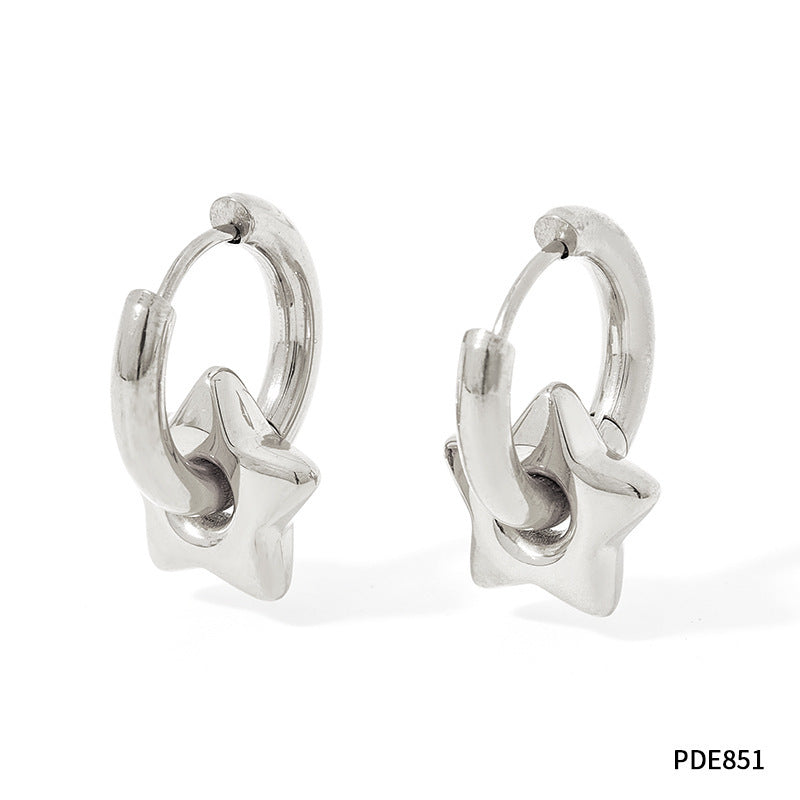 Earrings Stainless Steel Glossy