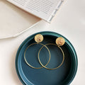 Queen Hoop Earrings, INS Style Gold Dangle Earrings