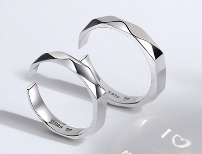 Light Sculpted S925 Silver Projection Ring (One Piece)