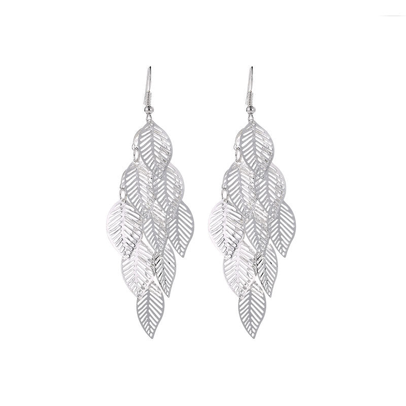 Hollow Leaf Earrings - Leaf Drop Earrings Design