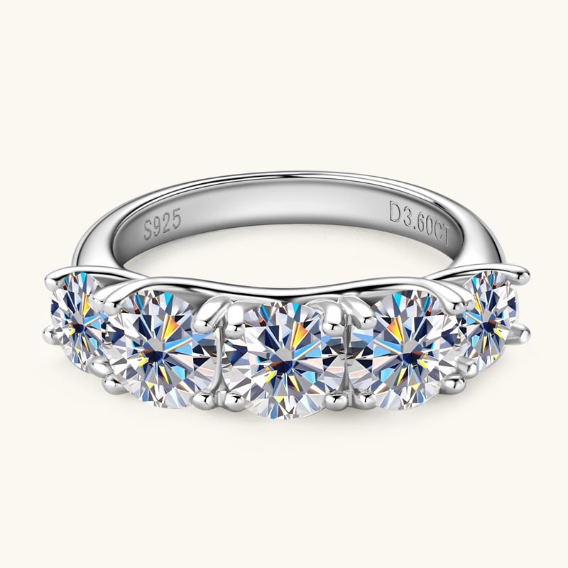 Light Luxury Ins Style Moissanite Ring in 925 Silver