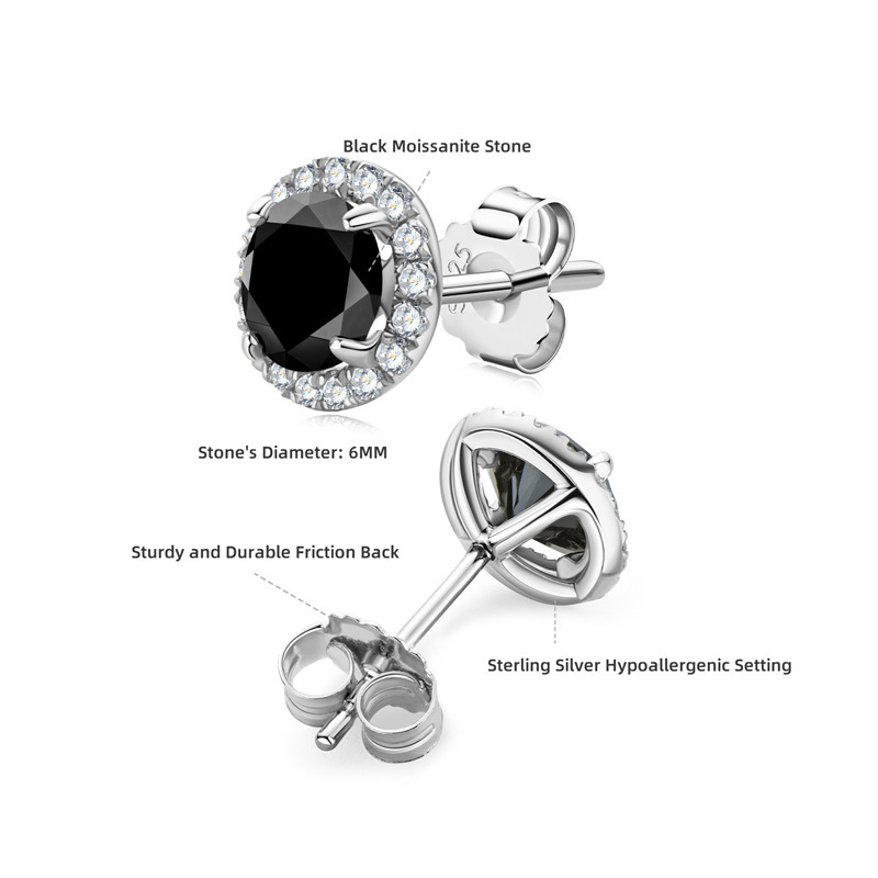 Exquisite Moissanite Stud Earrings