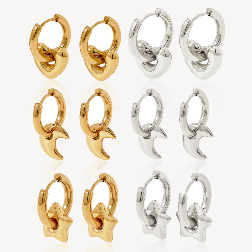 Earrings Stainless Steel Glossy