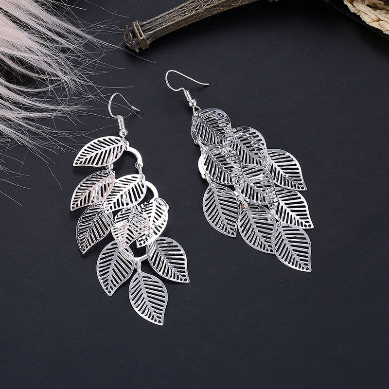 Hollow Leaf Earrings - Leaf Drop Earrings Design