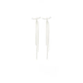 Slim Face Earrings, Bone Chain Drops, Tassel Long Earrings