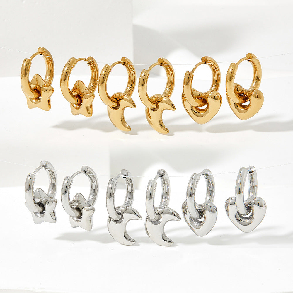 Earrings Stainless Steel Glossy