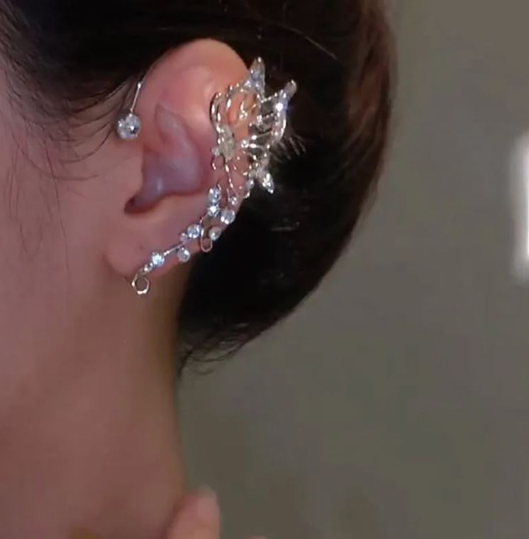 Women's Zircon Wheat Earrings Without Pierced Earrings