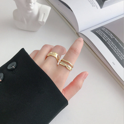 Double Layer Open Female Ring, S925 Silver Ring