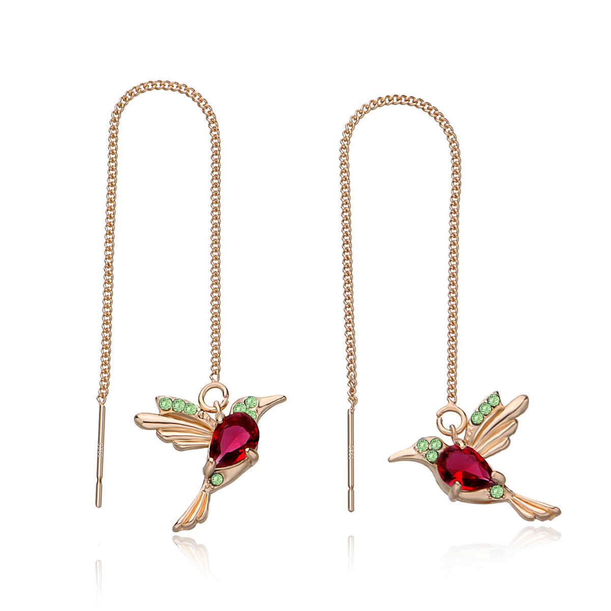 Personalized Hummingbird Bird Stud Earrings