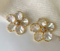 White Flower Earrings