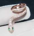 Trendy Serpent-Shaped Rhinestone Earrings